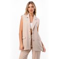 thumbnail image 1 of Chaleco cruzado con solapa AMAD Casual para mujer Talla M, 1 of 5