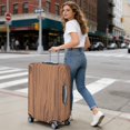 thumbnail image 5 of Stretch Luggage Cover XL(29-32in)– Elastic Travel Suitcase Protector with Handle Openings & Bottom Closure, Washable Polyester Spandex Suitcases Cover, Wood Grain Print, 5 of 5