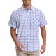 thumbnail image 1 of Camisas de cuadros de hombre Inspire Chic de manga corta, con botones, clásica, de vestir, talla XL, azul y blanco, 1 of 1