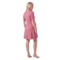 thumbnail image 3 of 24seven Comfort Apparel Maternity Scoop Neck Elbow Sleeve Knee Length Skater Dress, 3 of 4