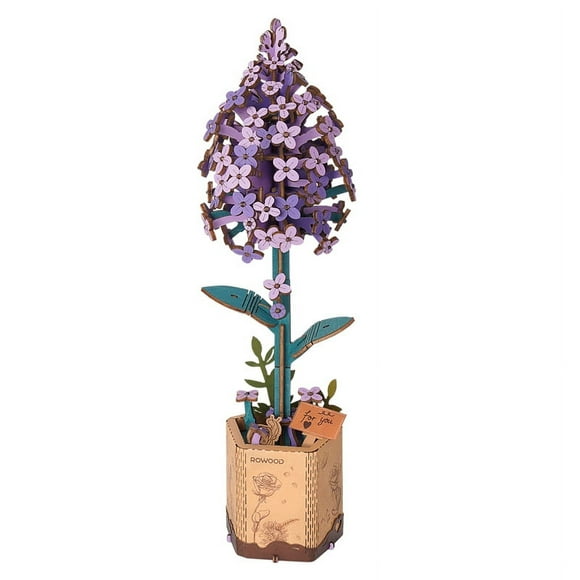 Rokr 3D Wooden Puzzle Lilac Flower Bouquet DIY