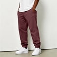 thumbnail image 6 of Mens Active Athletic Casual Jogger Running Sweatpants Loose Fit Baggy Drawstring Waist Jogging Slacks, 6 of 7