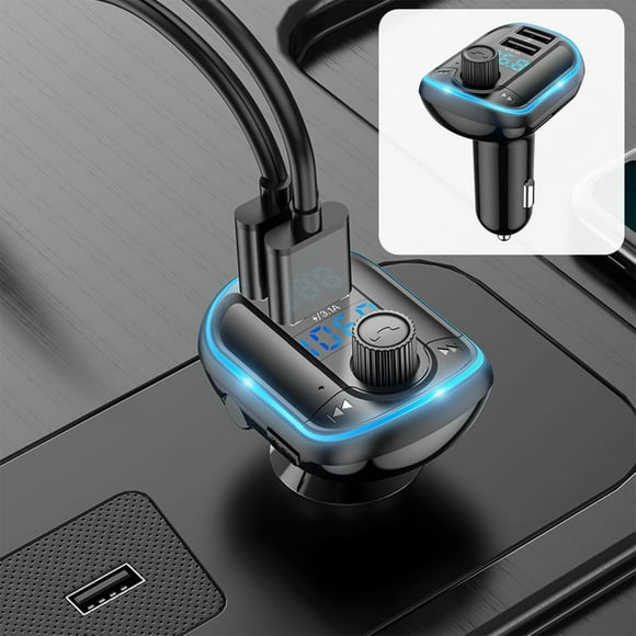 tumgatte Unbreak Cable In-Car Bluetooth 5.0 FM Transmitter HiFi Bass Music Adapter Charger USB Hands- Calling Supported Up to 60% off