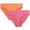 Coral/Nasturitum, variant on Umbro Women's Performance Low-Rise Bikini 2 Pack