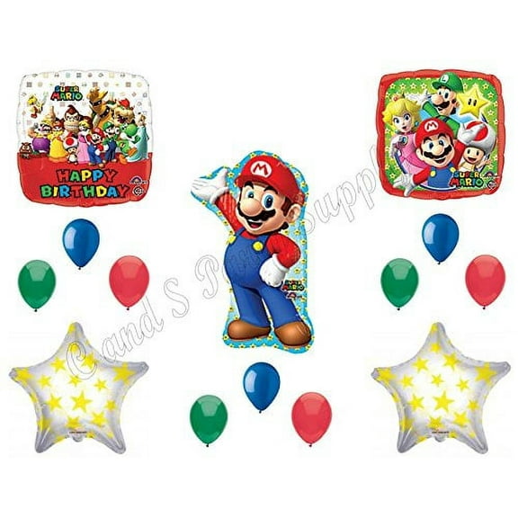 XL SUPER MARIO BROtheRS Video Game Birthday Balloons Decoration Supplies Party