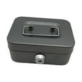 thumbnail image 3 of LNGOOR Cash Box with Lock Treasure Chest Money Box Metal Small Modern Collection Holder Piggy Bank Lock Box with Key for Prizes Adults Green, 3 of 8