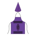 thumbnail image 1 of Wax Crayon For Carnival & Theme Party Colourful Fancy Dress Set For Adults With Apron And Hat Fun Available In 8 Colours, 1 of 9