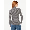 thumbnail image 4 of Free Assembly Women's Fine Rib Turtleneck Sweater, Lightweight, 4 of 7