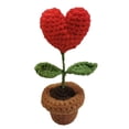 thumbnail image 3 of 2 piezas de juguete de ganchillo hecho a mano para principiantes con pequeñas flores en maceta para tejer a mano Estilo D, 3 of 6