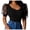 Black, variant on Women's Tops, Tees & Blouses Casual Point Wave Short Sleeve Slim T-Shirt Blouses,Black,L