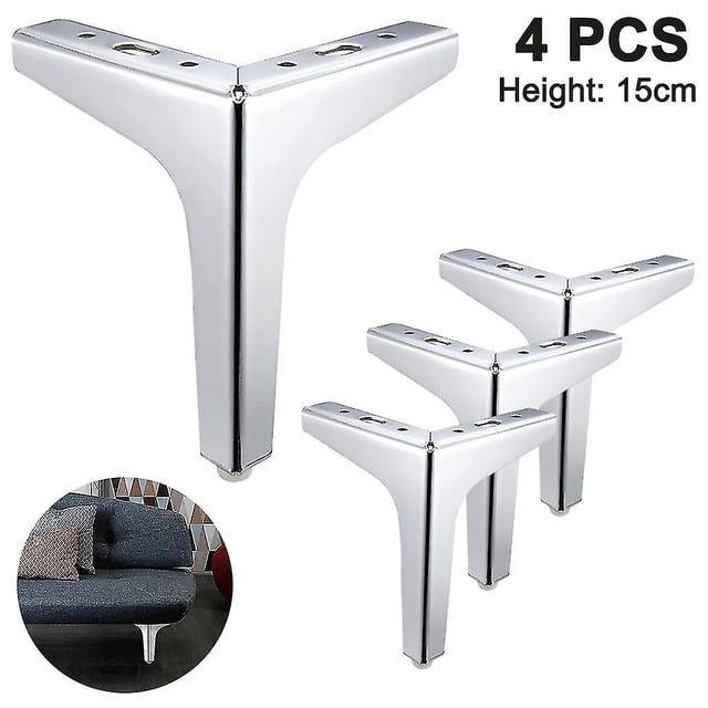 Paquete De 4 Patas De Sofá De Muebles De Metal, Reemplazo De Pies De Muebles De Bricolaje De Estilo Moderno, Patas De Armario De Mesa Triangulares Resistentes para Mesa De Centro De Tocador