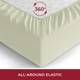 thumbnail image 3 of Mellanni Fitted Sheet up to 16" Deep Pocket, Around Elastic, 1 Piece Twin XL, Golden Ivory, 3 of 7