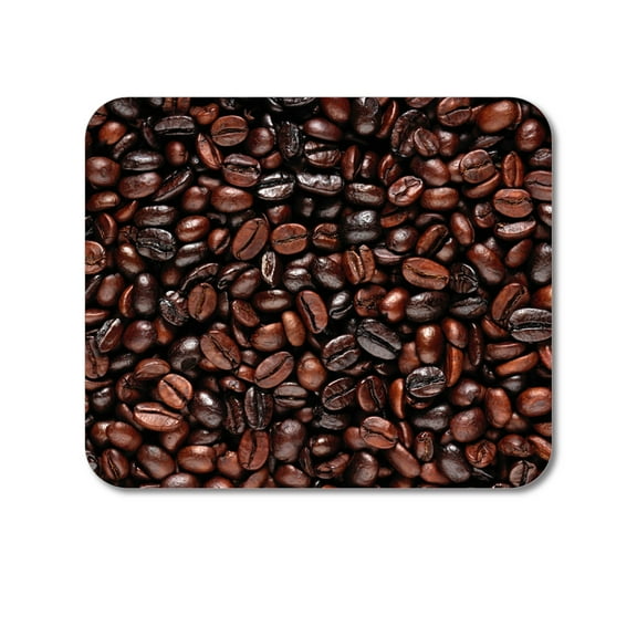 DistinctInk Mouse Pad - 1/4" Foam Rubber - Dark Brown Coffee Beans
