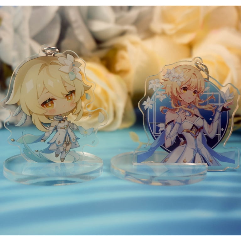 Genshin Impact Keychain Acrylic Stands - Zhongli, Childe, Diluc, Kokomi, Ganyu & More!