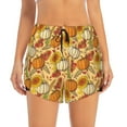 thumbnail image 2 of Goofa Pumpkin And Sunflower Printed Women 2 in 1 Running Shorts,Quick Dry Athletic Workout Shorts,High Waisted Athletic Shorts with Liner Pockets-Medium, 2 of 9