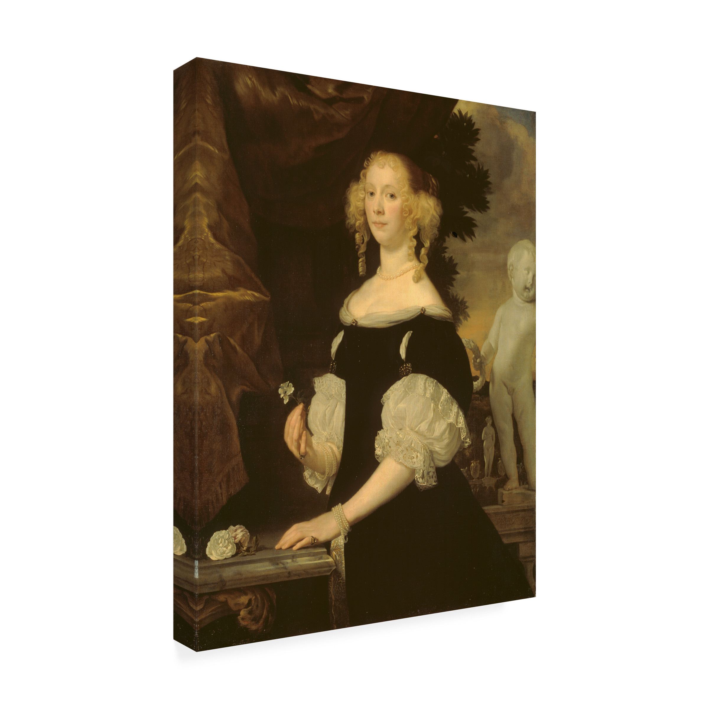 Abraham van den Tempel 'Portrait Of A Woman' Canvas Art
