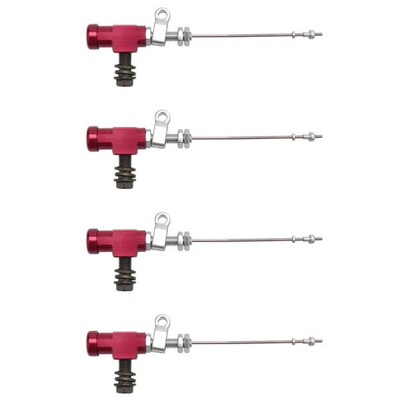 4X Motorcycle Hydraulic Clutch Master Cylinder Rod Brake Pump M10x1.25mm Aluminum Red