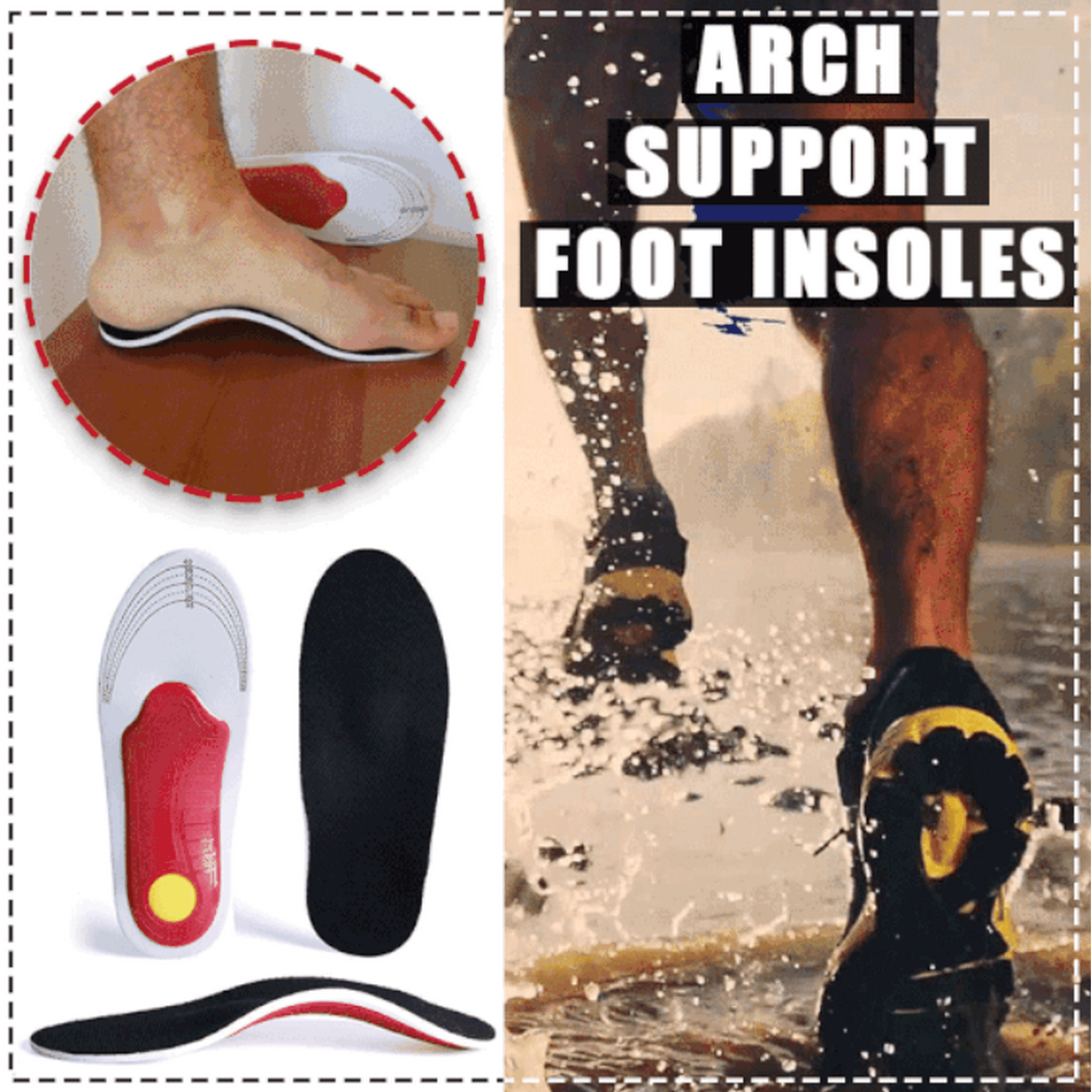Damaie Arch Support Foot Insoles