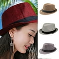 thumbnail image 2 of Fedora for Men Women Unisex Classic 1920 Gangster Fedora Hats with Black Bands, 2 of 15