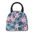 thumbnail image 3 of YFYANG Portable Waterproof Insulated Lunch Bag, Vintage Abstract Floral Graffiti Reusable Cooler Bag / Picnic Bag for Adults Teens, 3 of 9