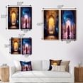thumbnail image 4 of Designart "Bohemian Vibes at Golden Gate" Abstract Wall Art Set Of 2 - Bohemian Gold Gallery Set For Office Decor, 4 of 6