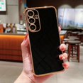 thumbnail image 1 of For Samsung Galaxy S25 Case Electroplated Frame TPU Soft Phone Cover - Black, 1 of 5
