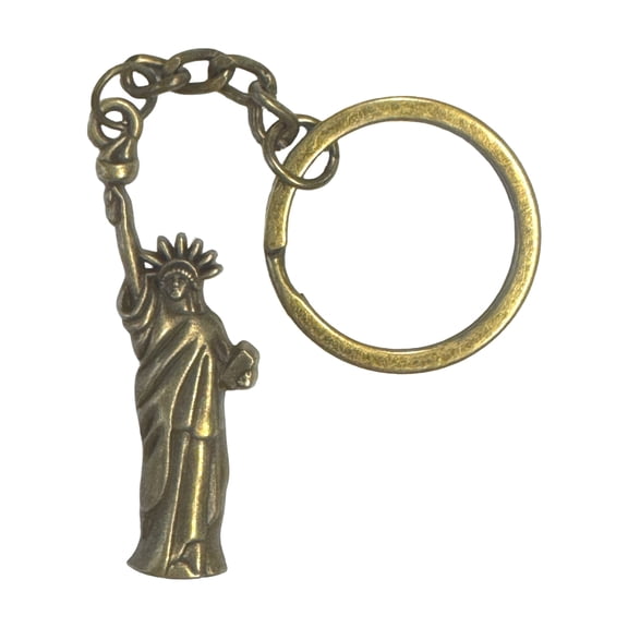 Bronze 3D Statue of Liberty Key Chain
