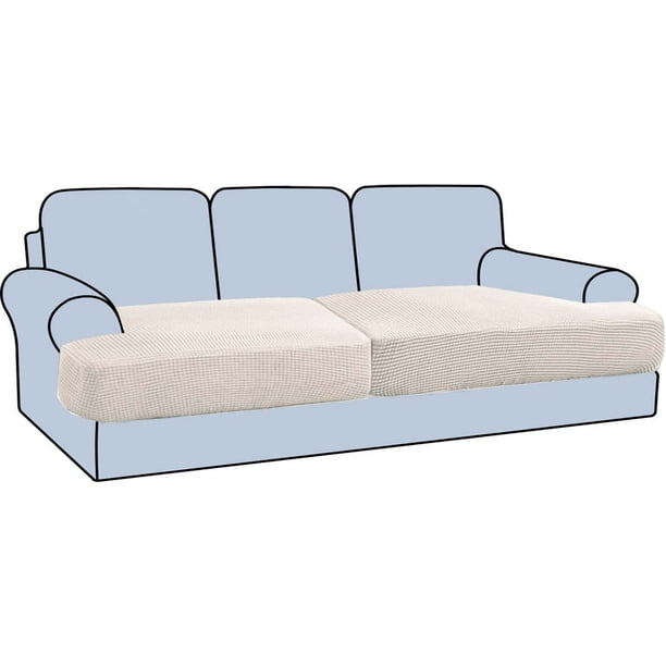 Stretch 3 Piece T Cushion Sofa Slipcovers Individually Sofa Cushion