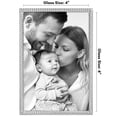 thumbnail image 3 of Americanflat 4x6 Picture Frame with Shatter-Resistant Glass Metal Rope Style Textured Detailing Wall - Silver, 3 of 9