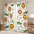 thumbnail image 2 of Castle Fairy Cute Crocodile Blackout Curtains Set of 2 (52x84 Each),Animal Window Curtains, 2 of 6
