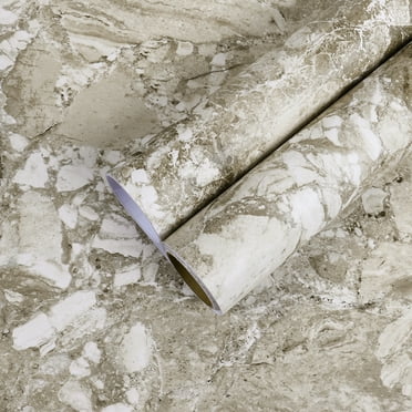 CHIHUT 12"x100" Matte Marble Wallpaper Peel and Stick Countertops for Kitchen Self Adhesive Marble Contact Paper for Cabinets Waterproof Brown Removable Vinyl Wrap for Counter Top Desk Drawer Walls