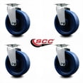 thumbnail image 2 of 6 Inch Solid Polyurethane Wheel Swivel Caster Set with Ball Bearings SCC, 2 of 2