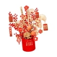 thumbnail image 5 of kowaku 2025 Chinese Lunar New Year Decoration Artificial Potted Fake Flower Blessing Bucket Tabletop Ornament for Holiday Restaurant B, 5 of 9