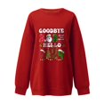 thumbnail image 3 of Gibobby Sudaderas de moda Navidad Mujer Casual Y 2 K Manga Larga Impreso Sudadera Suelta Sin Capucha Cuello Rojoondo Sudadera Blusa (Rojo, XL), 3 of 4