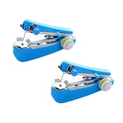 Xinqinghao Handheld Sewing Machine Portable Needlework Cordless Mini Hand-Held Clothes Fabrics Sewing Machine Blue