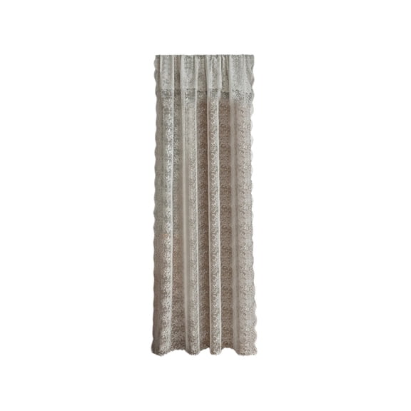 huayou Elegant Floral Lace Sheer Curtain, 55.12x78.74 inch Light Filtering Rod Pocket Window Voile, for Bedroom Living Room Home Decor