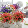 thumbnail image 4 of 20 Bundles Artificial Outdoor Plants, Fake Wheat Grass Greenery Shrubs UV Resistant Faux Plastic Plants Garden Porch Window Box Décor (Grass), 4 of 5