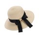 thumbnail image 1 of Dam Sommar Halmhatt Solhatt UV-skydd Strandkeps Fällbar Visir Floppyhatt Bred Brätte med Rem Båge, 1 of 5
