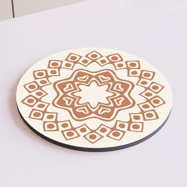 Tapete Aislante de Barro de Diatomeas | Tapete Naranja Resistente Al Calor para Macetas | Base de Goma Antideslizante | 15 X 15 Cm | Fácil de Limpiar | Tapete para Mesa de Comedor