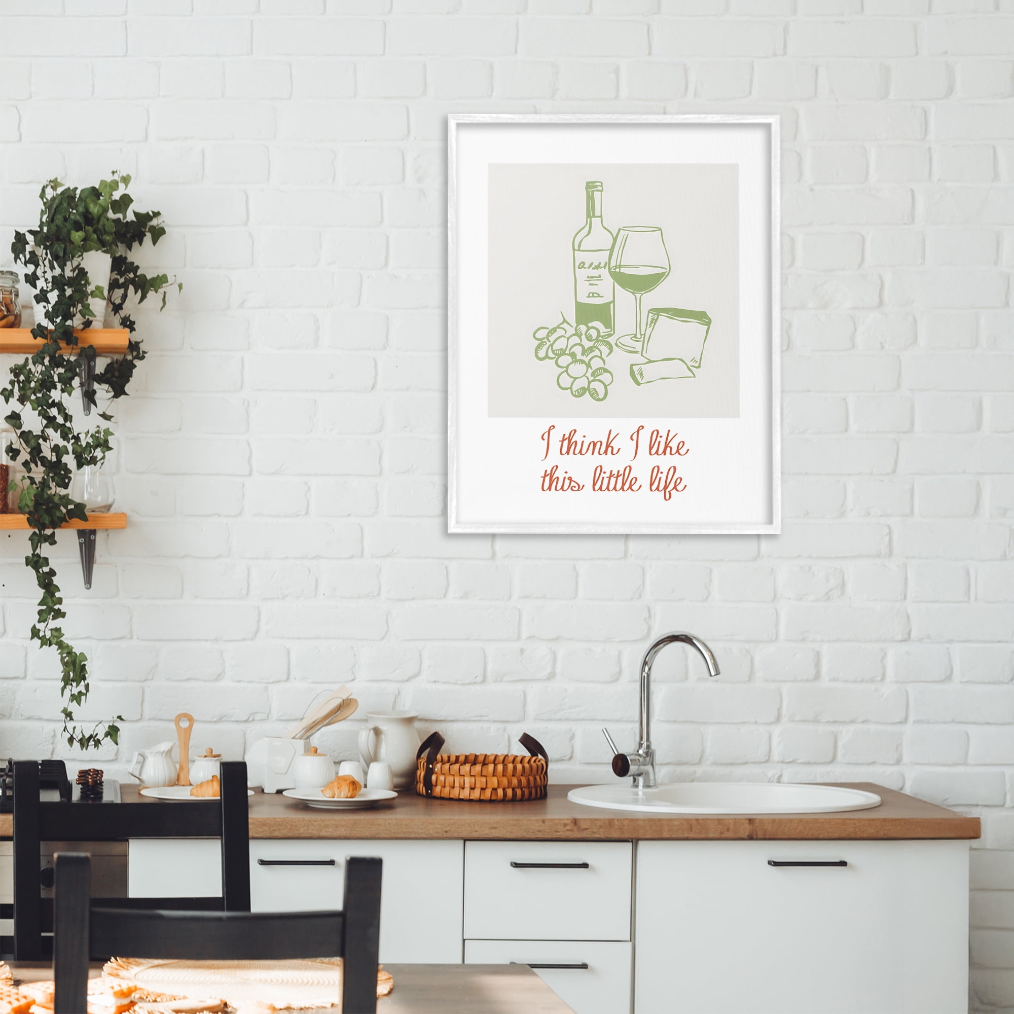 Stupell Industries I Think I Like This Little Life White Framed Giclee Art, design by The Prints Vibe