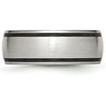 thumbnail image 4 of Chisel Stainless Steel Brushed with Black Rubber 8.2mm Band - Ring Size 7.5, 4 of 8
