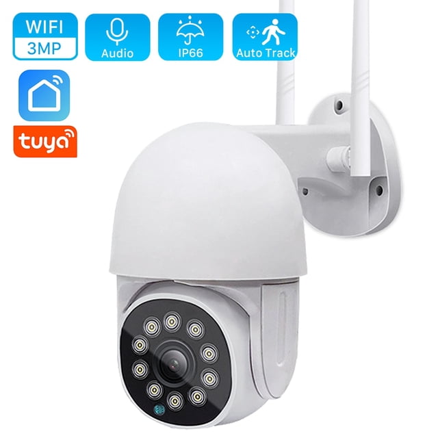 Cámara IP inteligente Tuya para el hogar, videocámara HD de 3MP con WiFi, Zoom 4x, IA, seguimiento automático de personas, PTZ, IR/Color, visión nocturna, videovigilancia