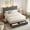Gray, variant on GUNAITO Queen Size Bed Frame with 4 Storage Drawers, Upholstered LED Bed with USB Ports, Modern Bed with Headboard Noise Free Platform Bed with Metal Frame, Dark Gray