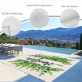 thumbnail image 3 of Green Leaves Outdoor Rug 4x6 Ft - Reversible Patio Rug Outdoor Camping Rugs, Spring Summer Farmhouse Watercolor Plant Beige Indoor Outdoor Area Rugs, Non-Slip Outdoor Carpet Runner for Deck/Porch, 3 of 8