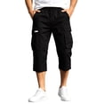thumbnail image 3 of Men Cargo Shorts Joggers with Pockets Hiking Shorts Relaxed Fit Summer Clothes Men's Workout Shorts, 3 of 6