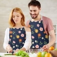 thumbnail image 3 of Pioneer Flower Floral Print Pattern Apron for Women and Men, Cotton Linen Waterproof with Pockets, Adjustable, 33x27 Inch for Kitchen, Gardening, BBQ, Salon, 3 of 6