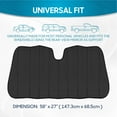 thumbnail image 7 of BDK Black Glitter Windshield Sun Shade - Car Sun Visor Sun Shade for Windshield - Car Window Shades for SUV & Truck - Dash Cover Sun Protection Window Shade Accessories - 58" x 27", 7 of 7
