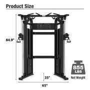 Functional Trainer Cable Machine, Cable Crossover Exercise Machine for Home & Commercial Gym, All in One Home Gym System Cable Machine and Dual Weights Stack for Cable Workout