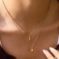 thumbnail image 2 of Sunyuer Golden Sun & Moon Layered Pendant Necklace - Celestial Elegance for Every Occasion, 2 of 6