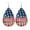 #3, variant on Teardrop Leather USA Flag and Sunflower Print Independence Day Women Earrings